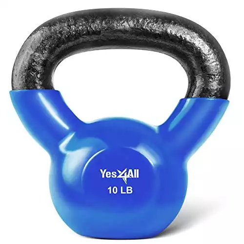 Yes4All Kettlebell avec revêtement en vinyle