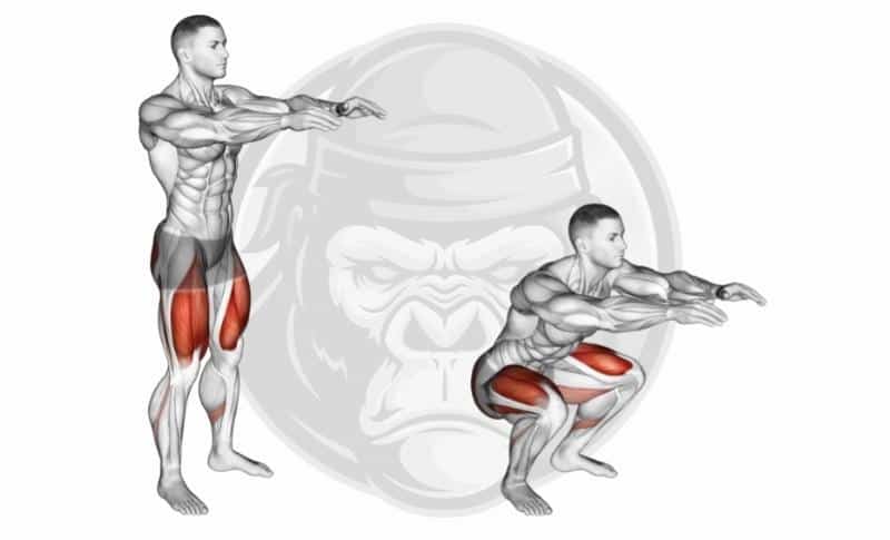 Meilleurs exercices pour les jambes au poids du corps - Squats