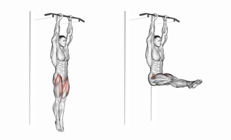 Meilleurs exercices pour les abdominaux inférieurs - Relevés de jambes suspendus