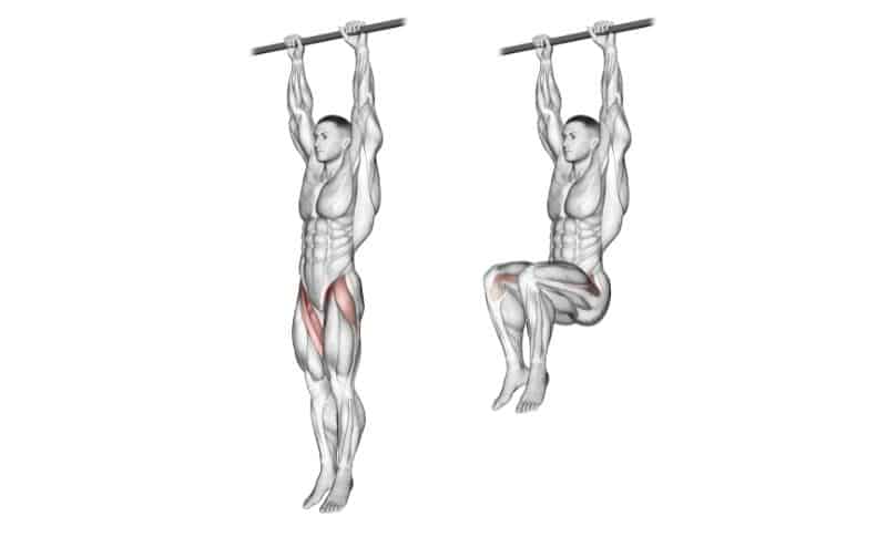 Meilleurs exercices pour les abdominaux inférieurs - Relevés de genoux suspendus