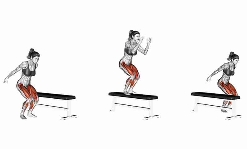 Meilleurs exercices de pliométrie - Box Jump latéral