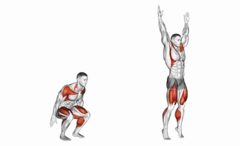 Meilleurs exercices de mobilité - Squat avec extension