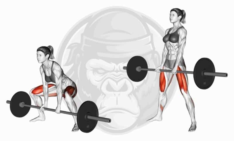 Meilleurs exercices pour les fessiers - Sumo Deadlifts