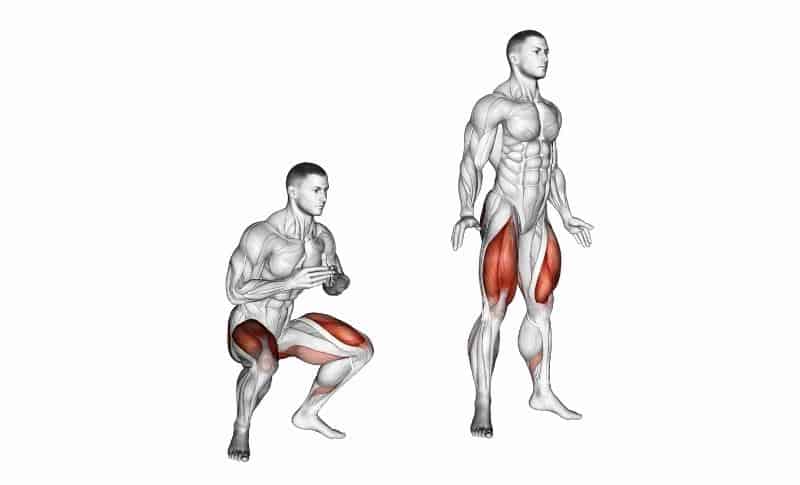 Meilleurs exercices pour les quadriceps - Squats au poids du corps