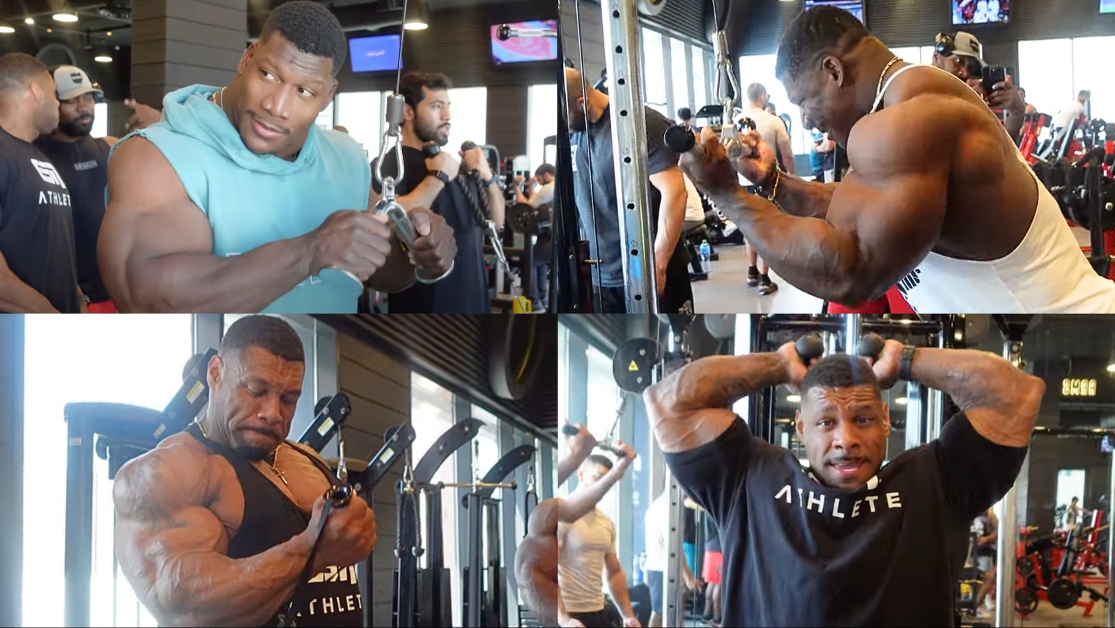 Nathan De Asha et Rubiel « Neckzilla » Mosquera partagent un entraînement intense des bras « Gun Show » en préparation pour des concours de musculation – Fitness Volt