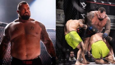 Vidéo : Eddie Hall Body Slams & KO les frères Neffati dans un match de MMA 2 contre 1 – Fitness Volt