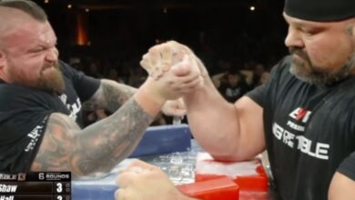 Brian Shaw bat Eddie Hall lors d'incroyables débuts en bras de fer professionnel – Fitness Volt