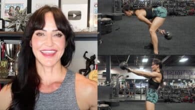 2x Figure Olympia Erin Stern partage un didacticiel étape par étape sur la façon d'effectuer des balançoires Kettlebell - Fitness Volt