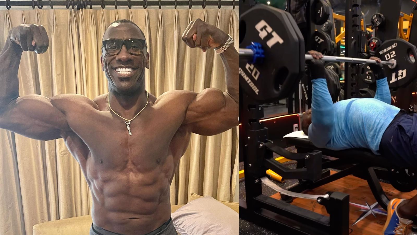 Shannon Sharpe, star de la NFL âgée de 56 ans, écrase facilement un développé couché de 139,5 kg en répétitions – Fitness Volt