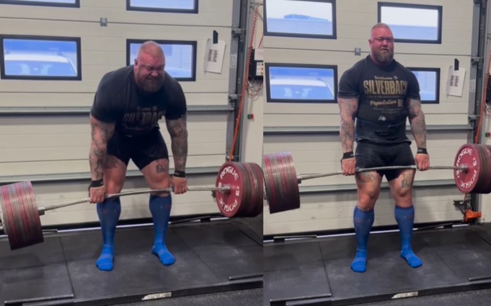 Hafthor Bjornsson écrase un PR à deux répétitions de soulevé de terre brut de 430 kg (948 lb) à l'entraînement – ​​Fitness Volt