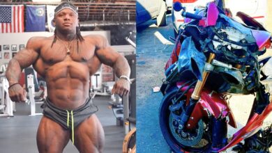 Graphique : Le bodybuilder Tonio Burton impliqué dans un accident de moto montre des blessures horribles – Fitness Volt